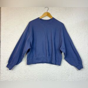 JW ANDERSON Uniqlo Crew Neck Sweatshirt Women’s Size M Cotton Blue